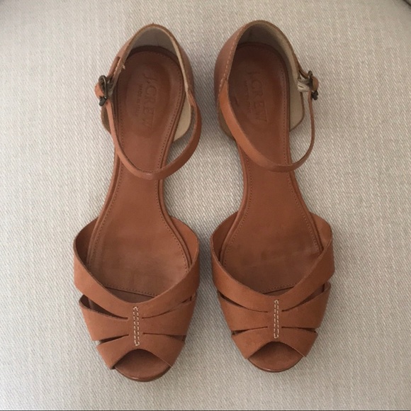 J. Crew Shoes - •J. Crew• Peep toe flat sandals